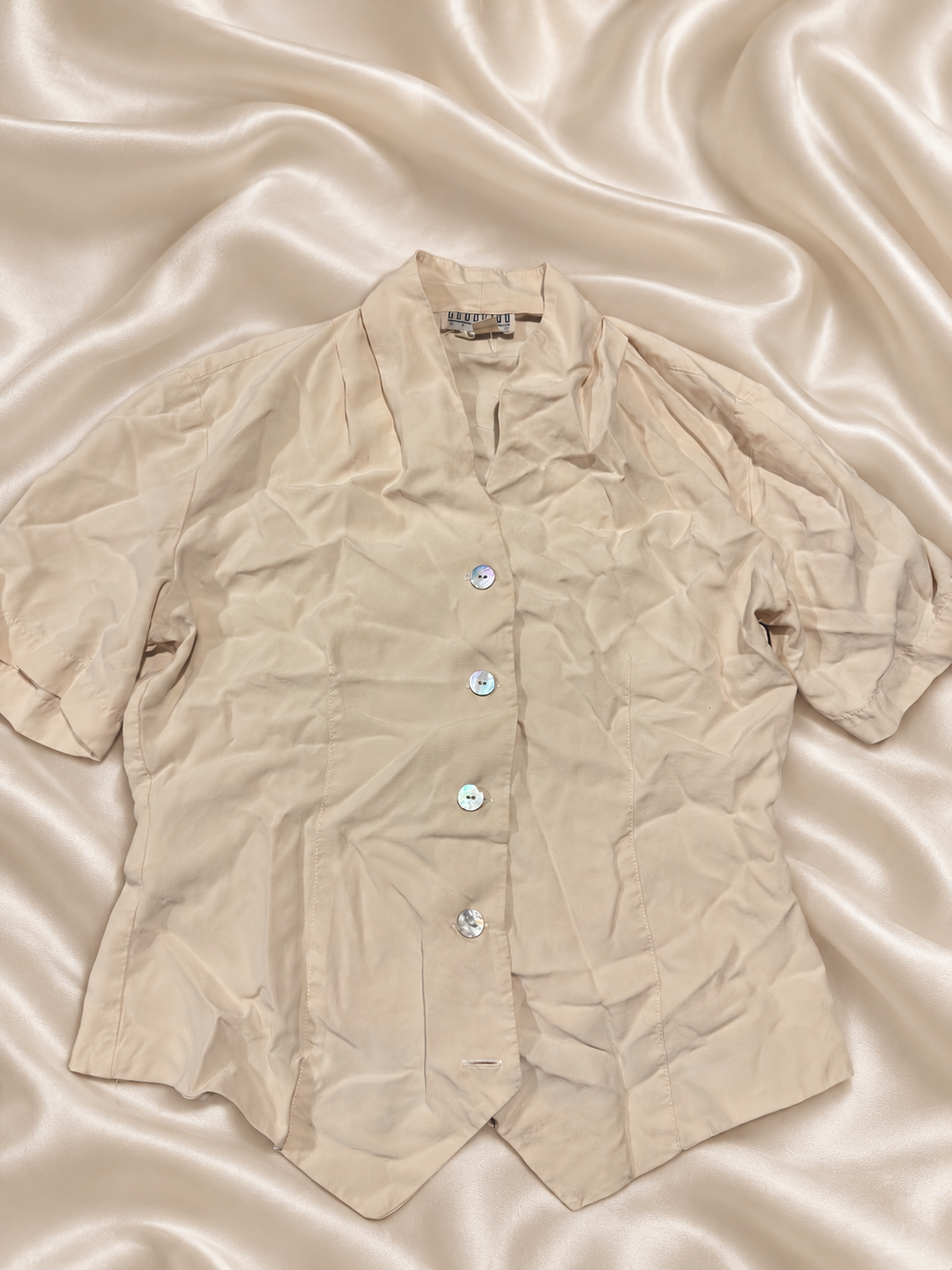 Le Chateau Studio Silk Button-Front Blouse